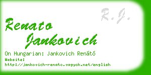 renato jankovich business card